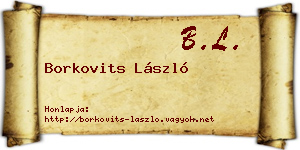 Borkovits László névjegykártya