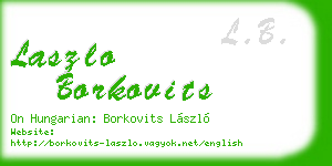 laszlo borkovits business card