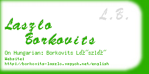 laszlo borkovits business card